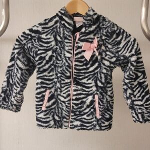 Little Lass jacket zebra print size 6